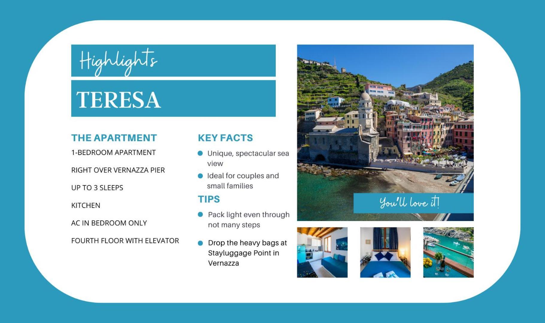 Апартаменты Casa Teresa With Ac And Balcony Вернацца Экстерьер фото